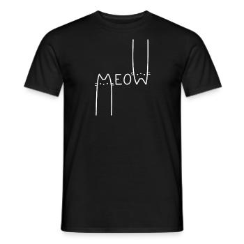 Miaou! - T-shirt homme - noir - Devant - AI Model Male 178 light (178cm)