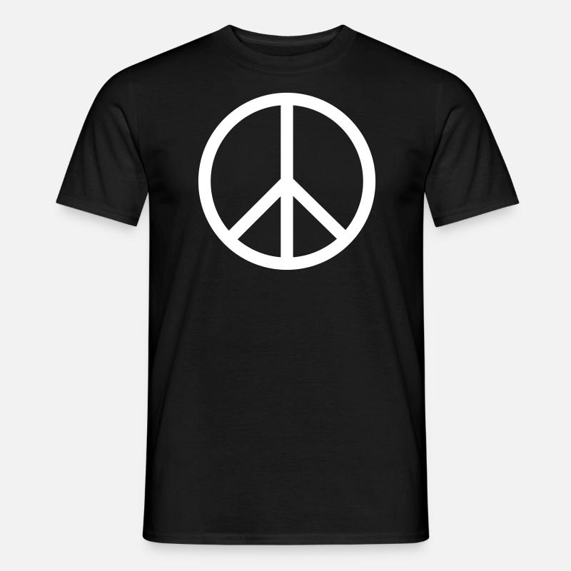 Peace zeichen dick - Männer T-Shirt - Schwarz