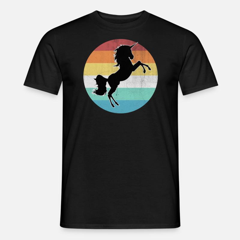 Einhorn - Männer T-Shirt - Schwarz