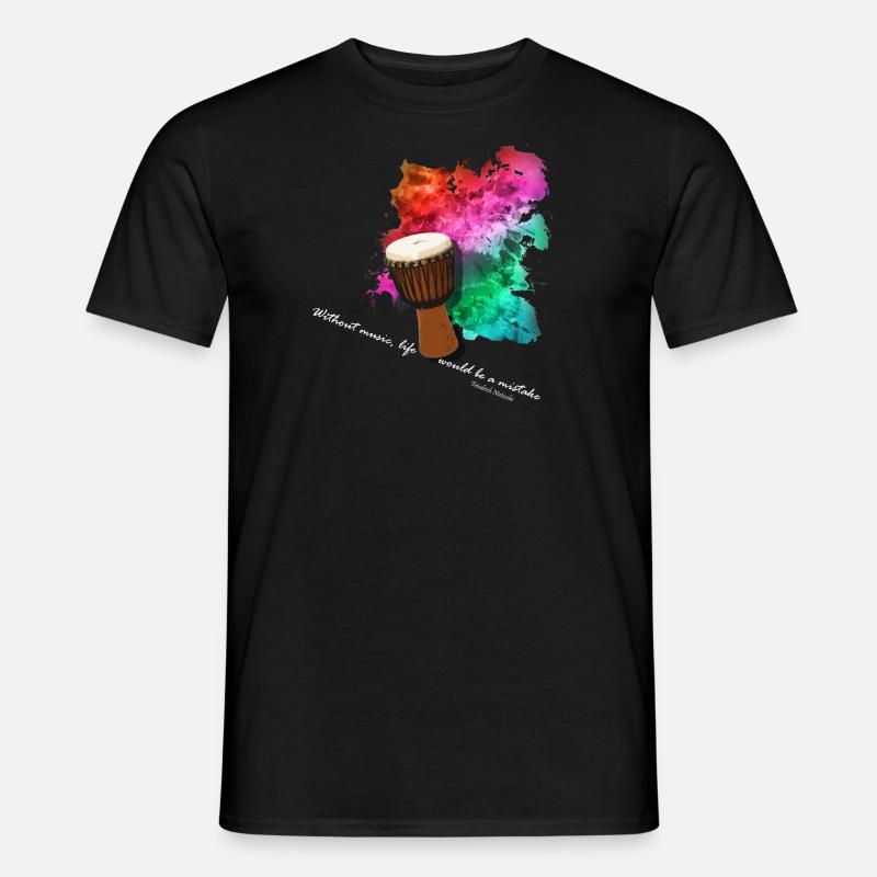 Djembe - Männer T-Shirt - Schwarz