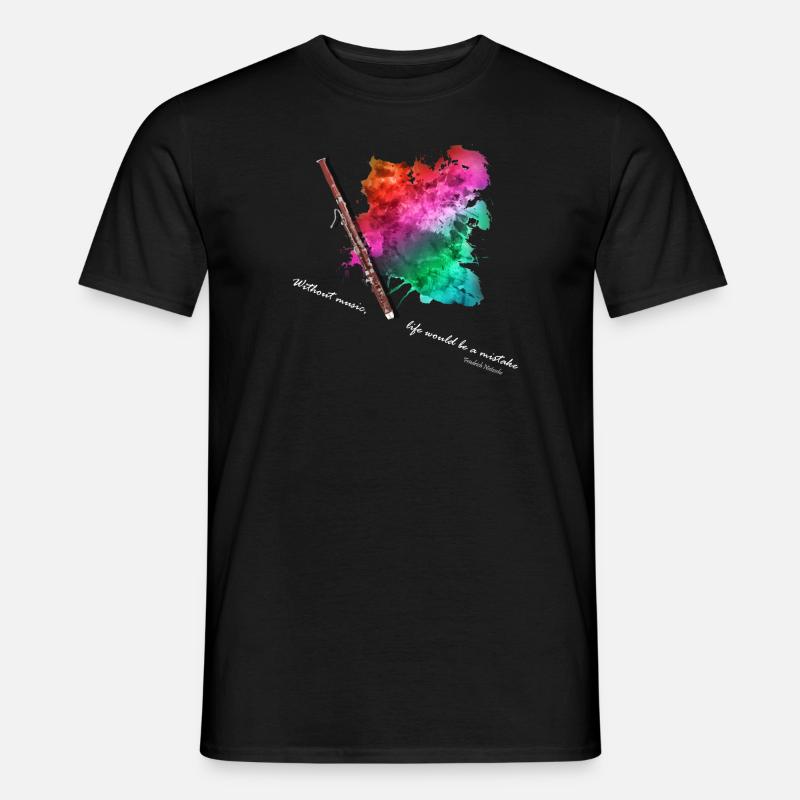Fagott - Männer T-Shirt - Schwarz