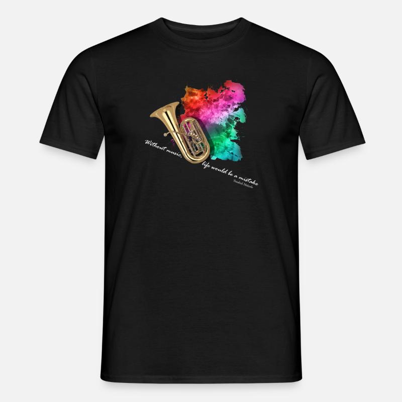 Tuba - Männer T-Shirt - Schwarz