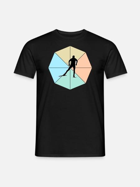 Langlauf - Männer T-Shirt - Schwarz