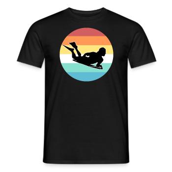 Bodyboarding - Men's T-Shirt - black - Front - AI Model Male 178 light (178cm)