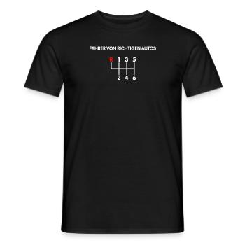Autofahrer Rennfahrer Handschalter Auto Geschenk - Männer T-Shirt - Schwarz - Vorne - AI Model Male 178 light (178cm)