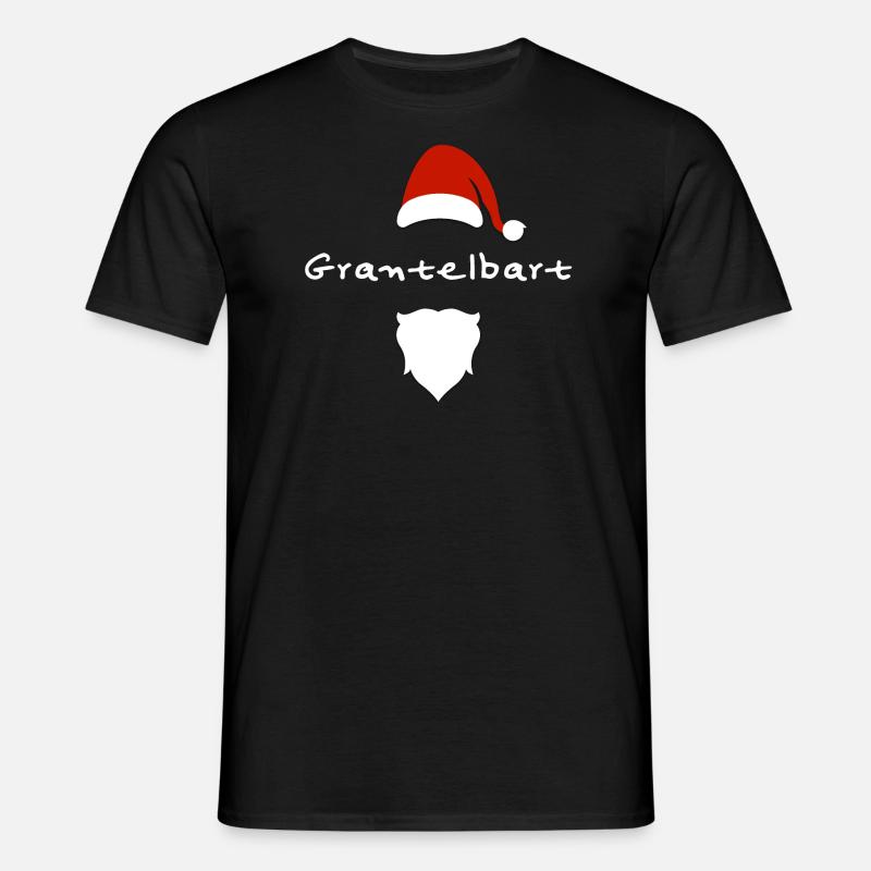 Grantelbart weiss - Männer T-Shirt - Schwarz