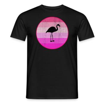 Flamingo - T-shirt homme - noir - Devant - AI Model Male 178 light (178cm)