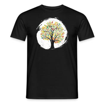 Tree of Life | Nature forest leaves tree branches life - Men's T-Shirt - black - Front - AI Model Male 178 light (178cm)