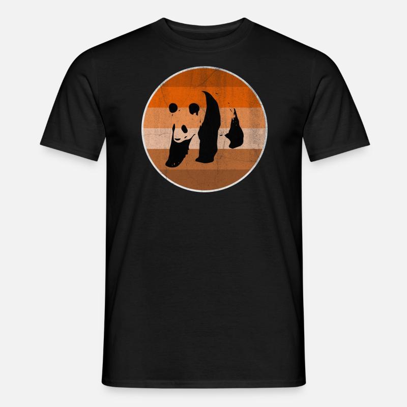 Panda - Männer T-Shirt - Schwarz