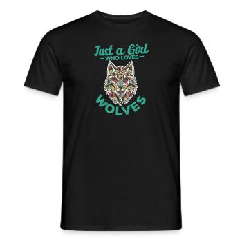 Wolf - Männer T-Shirt - Schwarz - Vorne - AI Model Male 178 light (178cm)