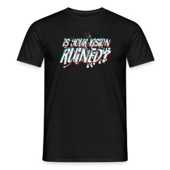 IST IHRE VISION RUINIERT V2 - Männer T-Shirt - Schwarz - Vorne - AI Model Male 178 light (178cm)