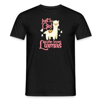 lama - Men's T-Shirt - black - Front - AI Model Male 178 light (178cm)