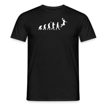 Basketball Evolution Basketballer Gift - Men's T-Shirt - black - Front - AI Model Male 178 light (178cm)