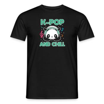 K-Pop Pop Music Corée Coréen Groupe Cadeau - T-shirt homme - noir - Devant - AI Model Male 178 light (178cm)