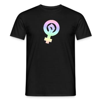 Feminism | Sexism feminine woman gender gift - Men's T-Shirt - black - Front - AI Model Male 178 light (178cm)