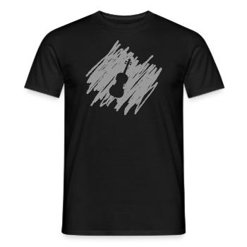 Violine - Männer T-Shirt - Schwarz - Vorne - AI Model Male 178 light (178cm)