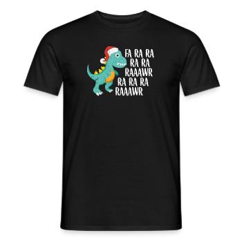 Dinosaur Christmas - Men's T-Shirt - black - Front - AI Model Male 178 light (178cm)
