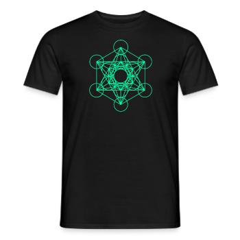 Metatrons Cube 10 - Men's T-Shirt - black - Front - AI Model Male 178 light (178cm)