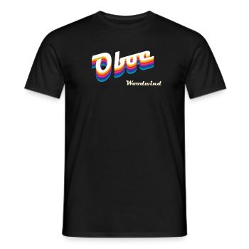 oboe - Men's T-Shirt - black - Front - AI Model Male 178 light (178cm)