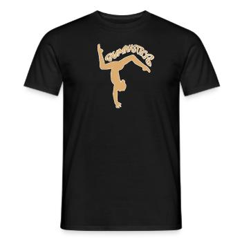 gymnastics turnen - Männer T-Shirt - Schwarz - Vorne - AI Model Male 178 light (178cm)