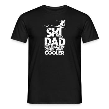 Ski Vater Skifahrer Skifahren Wintersport Geschenk - Männer T-Shirt - Schwarz - Vorne - AI Model Male 178 light (178cm)