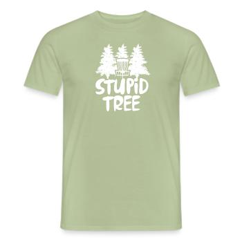 Disc Golf - Men's T-Shirt - sage - Front - AI Model Male 178 light (178cm)