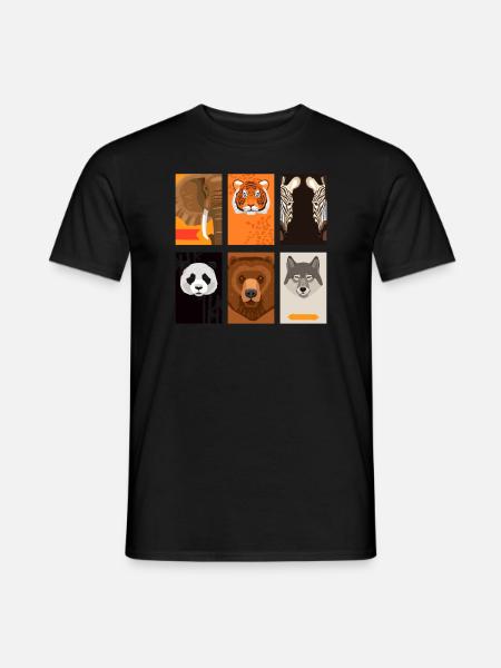Animaux sauvages - T-shirt homme - noir
