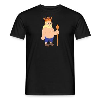 Les nouvelles robes de l’empereur - T-shirt homme - noir - Devant - AI Model Male 178 light (178cm)