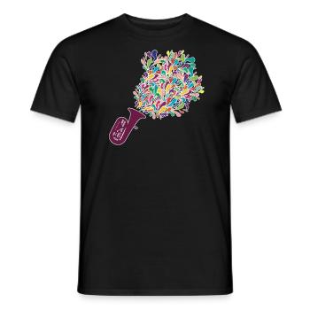 Tuba - Männer T-Shirt - Schwarz - Vorne - AI Model Male 178 light (178cm)