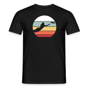 Frisbee - Men's T-Shirt - black - Front - AI Model Male 178 light (178cm)