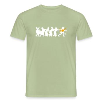 L’Oie d’Or - T-shirt homme - vert sauge - Devant - AI Model Male 178 light (178cm)