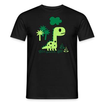 Bébé dinosaure - T-shirt homme - noir - Devant - AI Model Male 178 light (178cm)