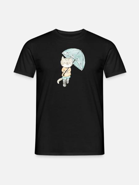 chat - T-shirt homme - noir