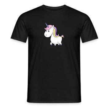 Licorne, Licorne, Amour, Noël, Vie, Monde, - T-shirt homme - noir - Devant - AI Model Male 178 light (178cm)