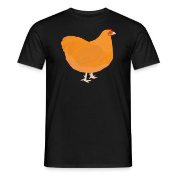 Orpington - color yellow - gift idea - Men's T-Shirt - black - Front - AI Model Male 178 light (178cm)