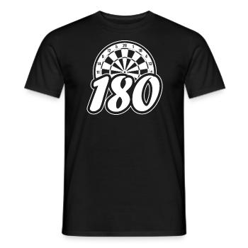 180 jeux de fléchettes - T-shirt homme - noir - Devant - AI Model Male 178 light (178cm)