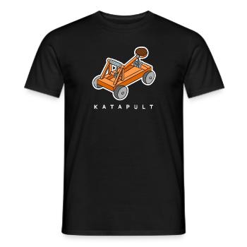 Catapult - gift idea for medieval fans - Men's T-Shirt - black - Front - AI Model Male 178 light (178cm)