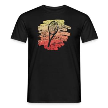 Tennis and tennis - Men's T-Shirt - black - Front - AI Model Male 178 light (178cm)