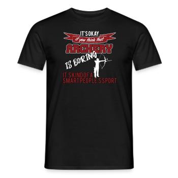 tir à l'arc tir à l'arc - T-shirt homme - noir - Devant - AI Model Male 178 light (178cm)