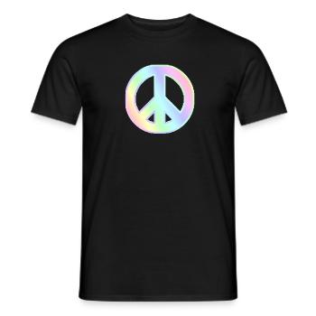 Musique hippie | Peace Amour des années 60 | Cadeau - T-shirt homme - noir - Devant - AI Model Male 178 light (178cm)