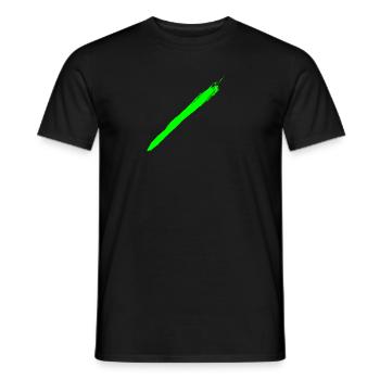 Pinceau vert - T-shirt homme - noir - Devant - AI Model Male 178 light (178cm)