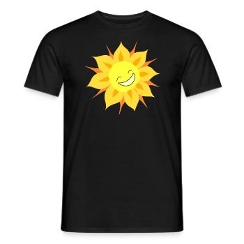 sun - Men's T-Shirt - black - Front - AI Model Male 178 light (178cm)
