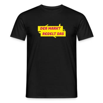 Le marché réglemente le - FDP JuLis Liberal - T-shirt homme - noir - Devant - AI Model Male 178 light (178cm)