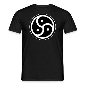 Triskele - Man Woman BDSM Lover Gift - Men's T-Shirt - black - Front - AI Model Male 178 light (178cm)