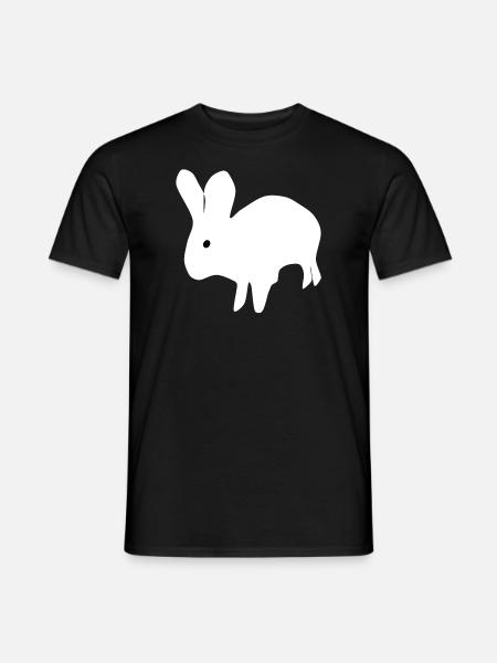 white rabbit - Men's T-Shirt - black