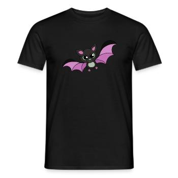 Angry Bat I Evil Bat Gift - Men's T-Shirt - black - Front - AI Model Male 178 light (178cm)