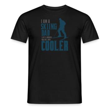 skiing dad ski Vater - Männer T-Shirt - Schwarz - Vorne - AI Model Male 178 light (178cm)