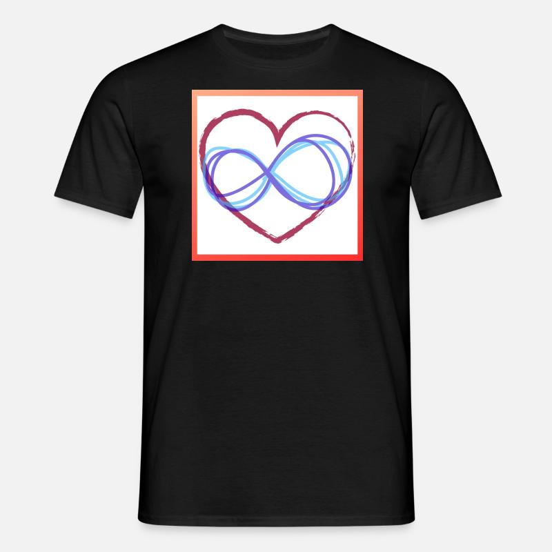 Heart infinity - Men's T-Shirt - black