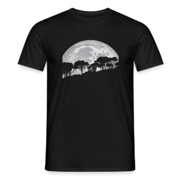 La forêt au clair de lune - T-shirt homme - noir - Devant - AI Model Male 178 light (178cm)