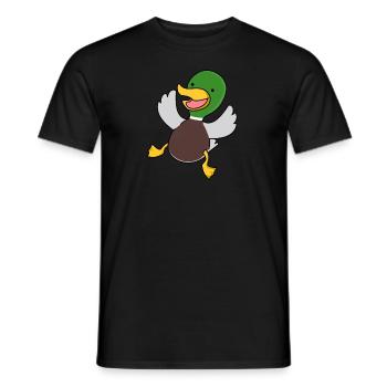 Duck joy animal gift idea - Men's T-Shirt - black - Front - AI Model Male 178 light (178cm)